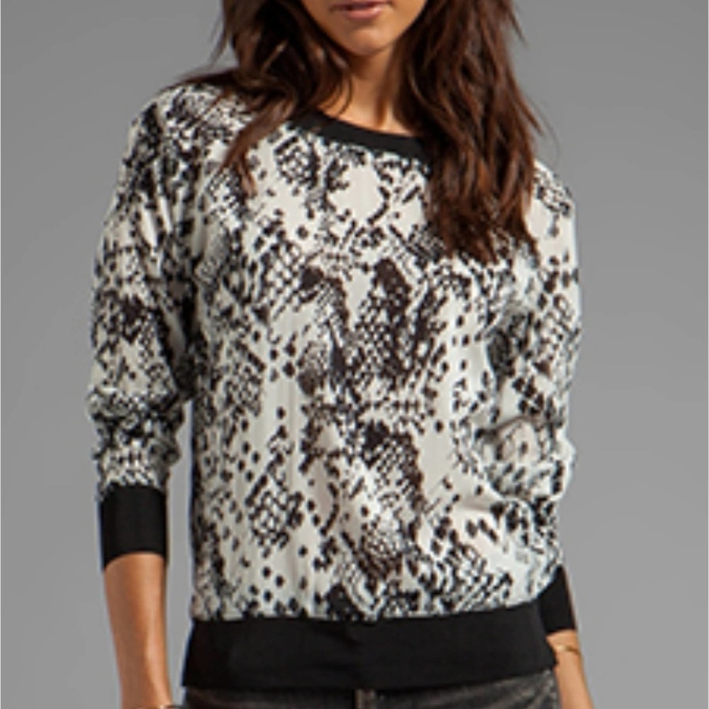 Trina Turk pretty pythone georgette hazel blouse